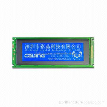 240x64 Monochrome LCD Display Module with V.A 132x39mm, and White LED Backlight, Cob Style